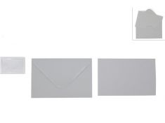 BIGLIETTO AUGURI BIANCO 9 X 14 CM 8 PZ