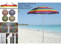 OMBRELLONE MARE COLORI ASSORTITI. 100% POLIESTERE - D. CM. 3