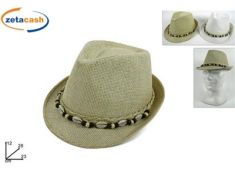 CAPPELLO FEDORA CON CONCHIGLIE