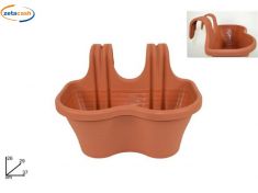 BALCONIERA 2 POSTI IN PLASTICA COORE TERRACOTTA