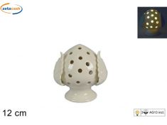 PUMO TRAFORATO CON LUCE CM 12 BIANCO
