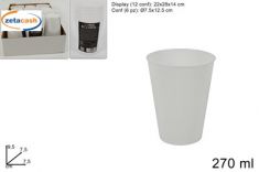 BICCHIERI IN PLASTICA BIANCHI 6 PEZZI