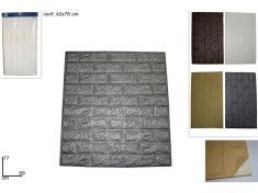 MURALE EFFETTO MATTONE ADESIVO 69 X 77 CM