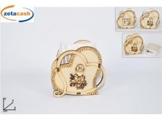 CUORE LEGNO SACCHETTO SIMBOLO COMUNIONE H 9 CM