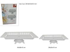 ALZATA IN PLASTICA 2 PEZZI BIANCA