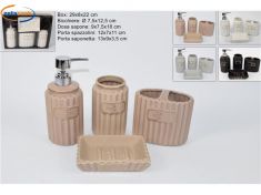 ACCESSORI BAGNO 4 PEZZI