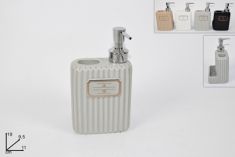 DOSA SAPONE CERAMICA RIGATO COL ASS H 10 CM