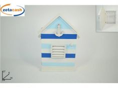 PORTACHIAVI A FORMA DI CABINA IN LEGNO CM 27 X 16