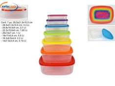 CONTENITORI SALVA FRESCHEZZA CON COPERCHIO 7 PEZZI