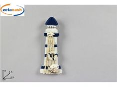 APPENDINO IN LEGNO FARO CON DECORAZ MARINE CM H 13