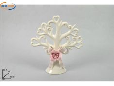 ALBERO DELLA VITA IN CERAMICA A CUORI CM 20