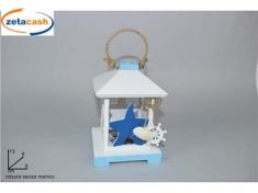 PORTA TEA IN LEGNO CON DECORAZ MARINE CM 9 X 13