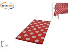 TOVAGLIA PLASTIFICATA ROSSA POIS 137X274CM