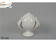 PUMO IN CERAMICA BIANCO H15 CM