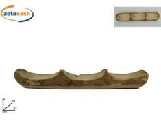 VASSOIO LEGNO TRONCO 3 POSTI 51X10 CM