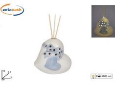 PORTA ESSENZA CUORE FIOCCO CELESTE E LUCE BIANCA