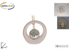 PORTA ESSENZA PALLA CON LUCE BEIGE