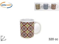 TAZZA MUG IN CERAMICA CON DECORO MAIOLICA 320 CC