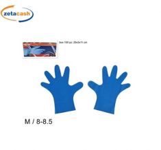 GUANTI IN TPE BLU CONFEZIONE 100 PEZZI TAGLIA M 8