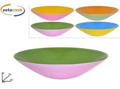 CENTROTAVOLA TONDO VETRO BICOLORE D 33 CM