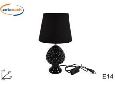 LUME PIGNA CON PARALUME H 35 CM NERO