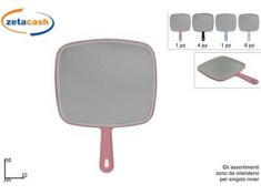 SPECCHIO CON MANICO 22X20 CM COL ASS