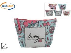 BEAUTY IN TESSUTO CON CERNIERA DISEGNO MAKE UP