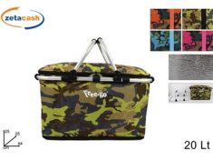 BORSA FRIGO CON MANICI IN METALLO 20LT FANTASIA MIMETICA ASS