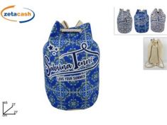 BORSA MARE IN COTONE CON MANICI CORDA