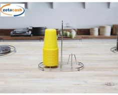 PORTA BICCHIERI ACQUA A DUE POSTI IN METALLO CROMATO