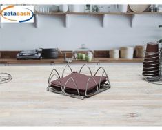 PORTA TOVAGLIOLI IN METALLO CROMATO CM 20X H 7