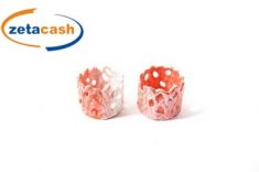 PORTACANDELA A FORMA DI CORALLO IN PORCELLANA