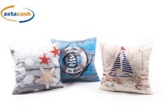 CUSCINO ARREDO 40X40 TEMA MARE CONCHIGLIE ASS