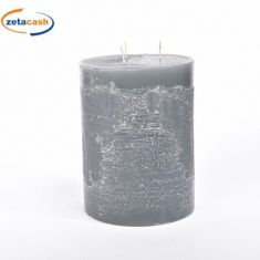 CANDELA 48358 PILLAR RUSTIC 15X20H CM GRIGIO