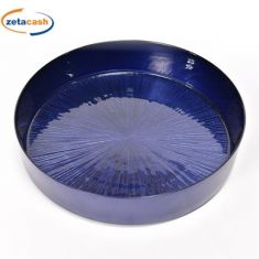 CIOTOLA TODA IN VETRO RIGHE BLU