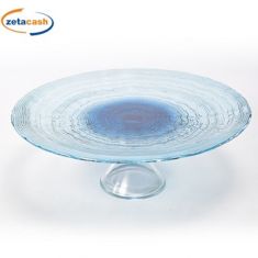 ALZATA TONDA IN VETRO ONDA DIAMETRO 33 CM