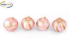 PALLA ROSA IN VETRO SOFFIATO