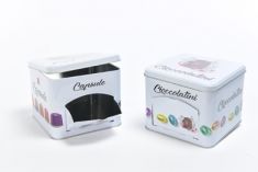 CONTENITORE PORTACAPSULE LATTA H12X15X15CM BIANCO