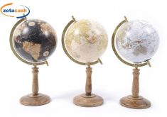 MAPPAMONDO CON BASE LEGNO 42CM