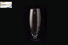 VASO IN VETRO TRASPARENTE BOMBATO DIAM 18 X H 47 CM