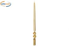 CANDELA LUNGA IN CERA ORO