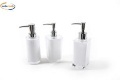 DISPENSER SAPONE IN PLASTICA BIANCA IN ACRILICO
