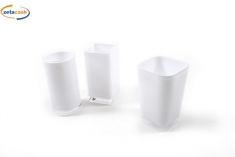 PORTA SPAZZOLINI IN PLASTICA BIANCO