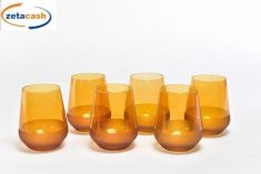 SET 6 BICCHIERE VETRO ICONIC AMBRA OPACO 425 ML