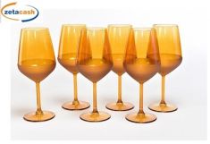 SET 6 CALICE IN VETRO ICONIC COLORE AMBRA OPACO 490 ML