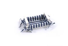 CESTINO PORTAPANE IN LEGNO STILE MARINARO CM 22 X 13 X 8