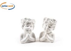 VASO IN CERAMICA BIANCO PUTTO 14 X 11 X 19 CM