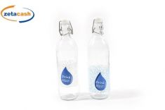 BOTTIGLIONE IN VETRO 1000 ml . CON TAPPO ERMETICO