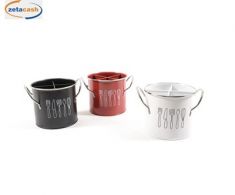 CESTELLO PORTAPOSATE METALLO 13.5X18XH15 CM COL ASS