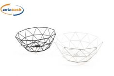 CESTINO IN METALLO DIAMETRO D 24 X H 11 CM COL ASS